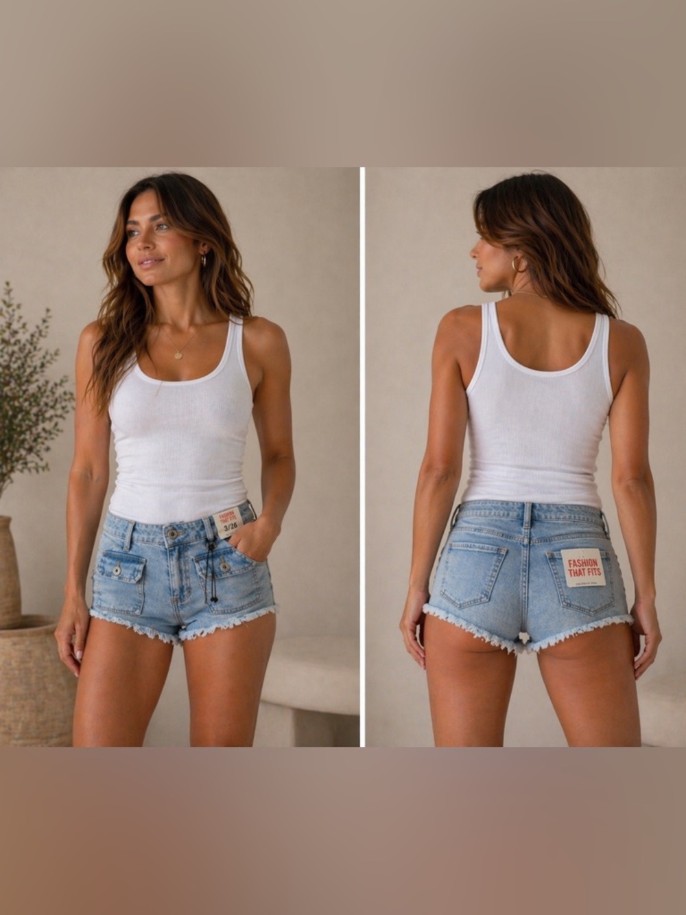 Celebrity Pink Light Blue Jean Shorts